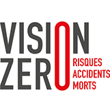 Logo der Initiative Vision Zero in Luxemburg, die von der Association d'Assurance Accident für Unfallverhütung und Gesundheit am Arbeitsplatz durchgeführt wird.
